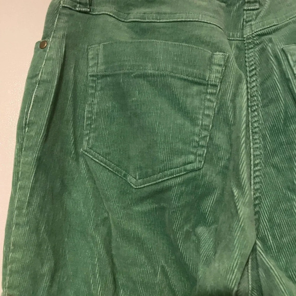 Y2K 2008 Leon Levin Weekend Kelly Green Wide Leg Corduroy Pants Size 8 - Picture 8 of 12
